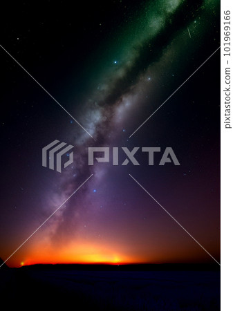 galaxy in a free space. 3D rendering galaxy in a free space. 3D rendering 101969166