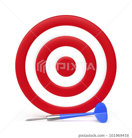 Blue dart and dartboard 101969438