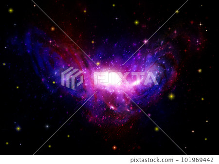 galaxy in a free space. 3D rendering galaxy in a free space. 3D rendering 101969442