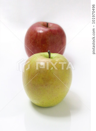 蘋果、Orin 和富士以白色背景點亮 101970496