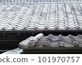 Tile roof of Japanese house 101970757
