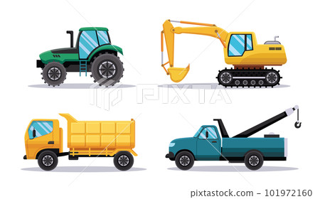 set of car vehicles construction vector illustration set of car vehicles construction vector illustration 101972160