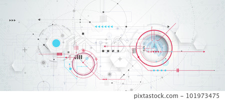 Abstract circuit board futuristic technology processing background 101973475