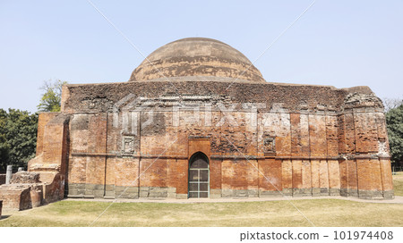 Side View of Chamkan Mosque, Build in Circa 1450 AD, Gour, Malda, West Bengal, India. Side View of Chamkan Mosque, Build in Circa 1450 AD, Gour, Malda, West Bengal, India. 101974408