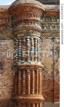 Colourful Bricks of Gumti Gate, Gour, Malda, West Bengal, India. Colourful Bricks of Gumti Gate, Gour, Malda, West Bengal, India. 101974411