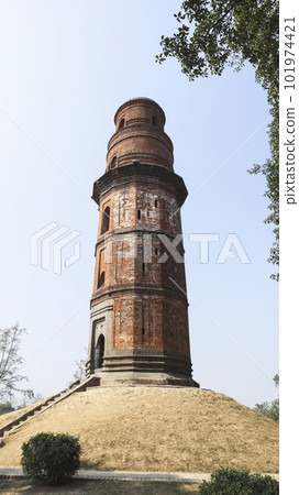 View of Firoj Minar Built by Saifuddin Firoj in 1486-89, Gour, Malda, West Bengal, India. View of Firoj Minar Built by Saifuddin Firoj in 1486-89, Gour, Malda, West Bengal, India. 101974421
