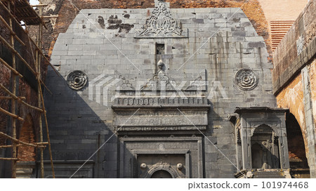 Prayer Stone of Muslim Inside Adina Mosque, Adina, West Bengal, India. 101974468