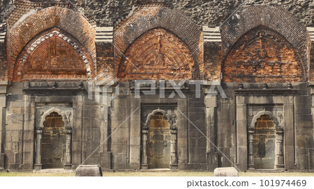 Carving Inside Adina Mosque, Adina, West Bengal, India. 101974469