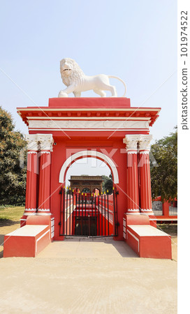 View of Secret Tunnel Entrance in the Campus of Kathgola Palace, Murshidabad, West Bengal, India. View of Secret Tunnel Entrance in the Campus of Kathgola Palace, Murshidabad, West Bengal, India. 101974522