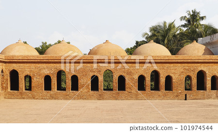 Compound Wall of Murshid Kuli Khan Mosque, Murshidabad, West Bengal, India. Compound Wall of Murshid Kuli Khan Mosque, Murshidabad, West Bengal, India. 101974544