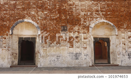 Entrance for the Main Prayer Hall of Murshid Kuli Khan Mosque, Murshidabad, West Bengal, India. 101974653