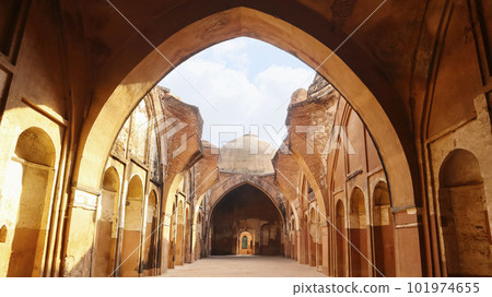 Inside View of Murshid Kuli Khan Mosque, Murshidabad, West Bengal, India. 101974655