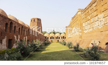 Small Garden Inside the Complex of Murshid Kuli Khan Mosque, Murshidabad, West Bengal, India. 101974657