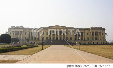 Rear View of Hazarduari Palace, Built in 1838 European Architectural Style under the Nawab Najim Humayun Hah, Murshidabad, West Bengal, India. Rear View of Hazarduari Palace, Built in 1838 European Architectural Style under the Nawab Najim Humayun Hah, Murshidabad, West Bengal, India. 101974666
