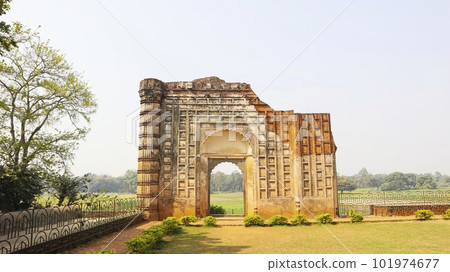 View of Ruined Tomb of Azimunissa Begum, Murshidabad, West Bengal, India. 101974677