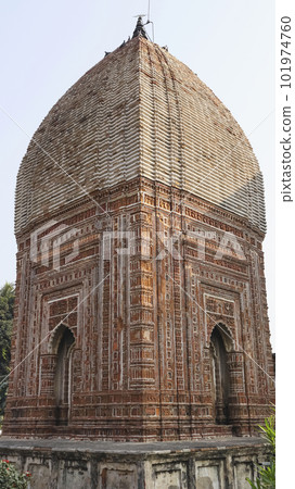 Portrait View of Pratepeshwar Temple, Kalna, West Bengal, India. Portrait View of Pratepeshwar Temple, Kalna, West Bengal, India. 101974760