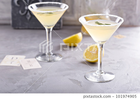 Lemonade martini with rosemary Lemonade martini with rosemary 101974905