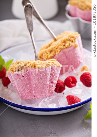Raspberry cheesecake ice cream pops Raspberry cheesecake ice cream pops 101975350
