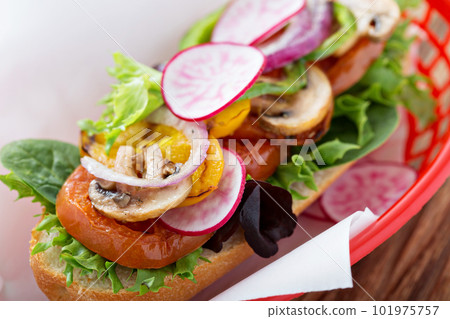 Grilled vegetables sandwich Grilled vegetables sandwich 101975757