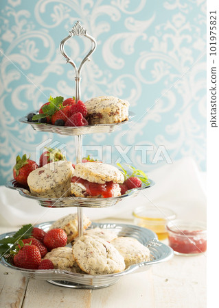 English scones with poppy seed 101975821