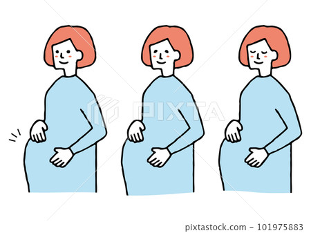 Pregnant woman set 101975883