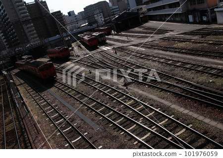 保留著JNR時代氣息的JR西岡山內燃機車街的風景_2023年3月19日拍攝 101976059