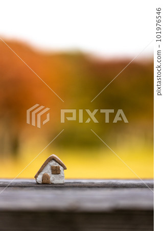 A small cute house made of unglazed pottery A small cute house made of unglazed pottery 101976546