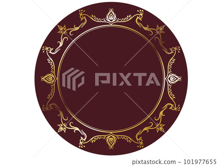 Ornamental frame in Indian style. Peacock design. 101977655