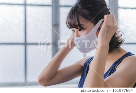 Woman in mask Woman in mask 101977694