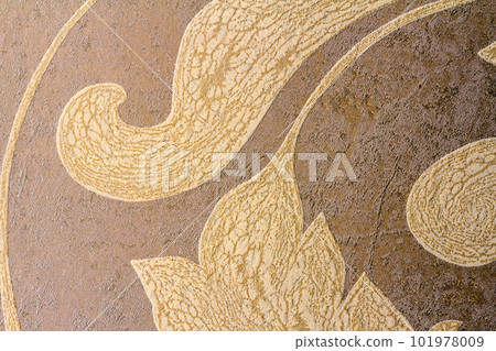 Close-up detail of decorative wallpapers 101978009