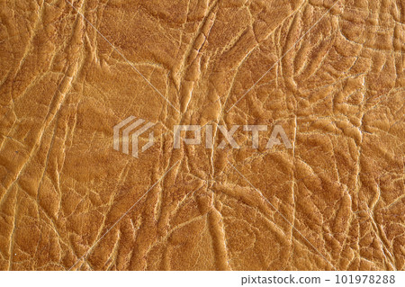 Brown textured leather background. Natural texture close-up. Useful as background for design-works. 101978288