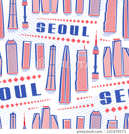 Vector Seoul Seamless Pattern Vector Seoul Seamless Pattern 101979573