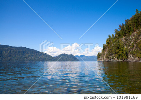Teletskoye lake. Siberian landscape, Russia 101981169