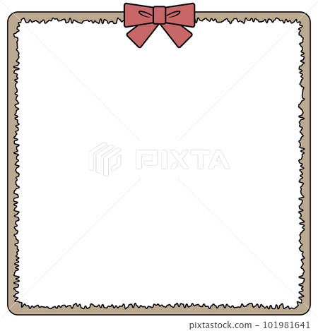 紅絲帶和棕色框架 101981641