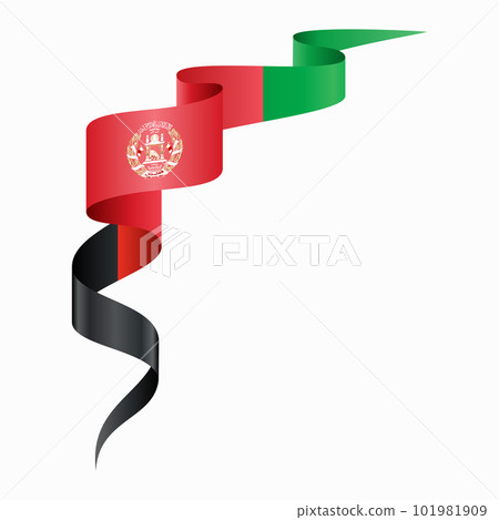 Afghani flag wavy abstract background. Vector illustration. 101981909