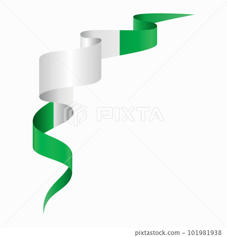 Nigerian flag wavy abstract background. Vector illustration. Nigerian flag wavy abstract background. Vector illustration. 101981938
