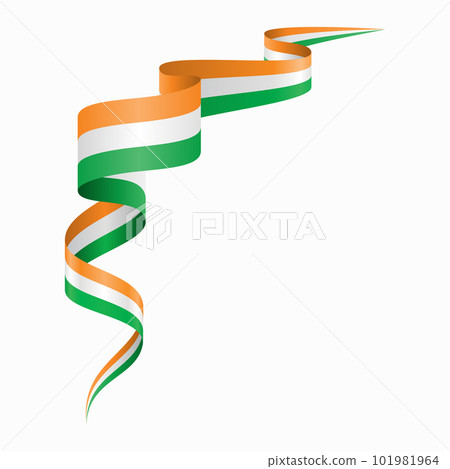 Ivorian flag wavy abstract background. Vector illustration. Ivorian flag wavy abstract background. Vector illustration. 101981964