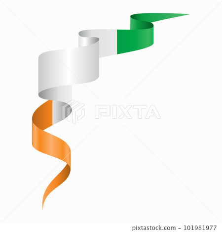 Ivorian flag wavy abstract background. Vector illustration. Ivorian flag wavy abstract background. Vector illustration. 101981977