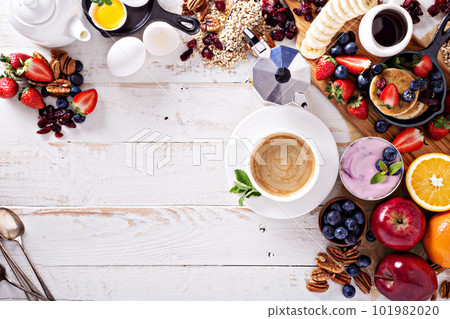 Brigt and colorful breakfast ingredients Brigt and colorful breakfast ingredients 101982020