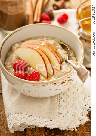 Homemade oatmeal for breakfast 101982024