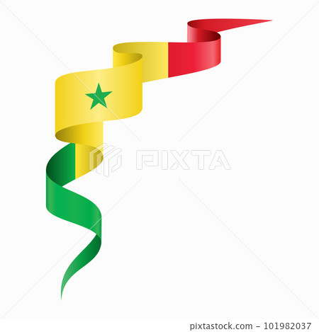 Senegalese flag wavy abstract background. Vector illustration. Senegalese flag wavy abstract background. Vector illustration. 101982037