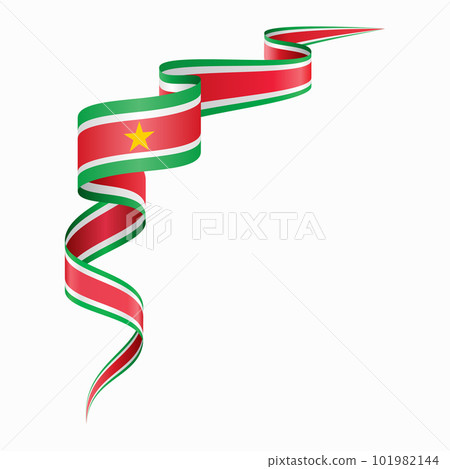 Surinamese flag wavy abstract background. Vector illustration. Surinamese flag wavy abstract background. Vector illustration. 101982144