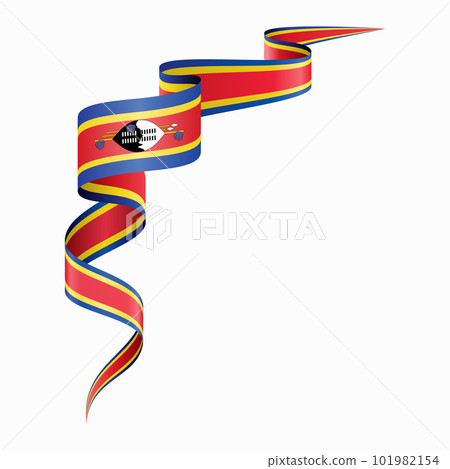 Eswatini flag wavy abstract background. Vector illustration. Eswatini flag wavy abstract background. Vector illustration. 101982154