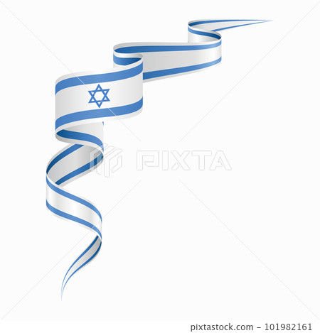 Israeli flag wavy abstract background. Vector illustration. Israeli flag wavy abstract background. Vector illustration. 101982161