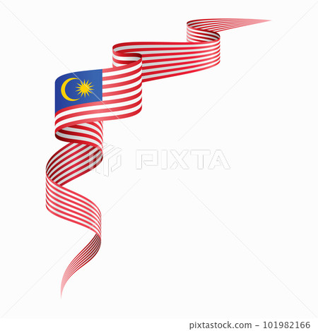 Malaysian flag wavy abstract background. Vector illustration. 101982166