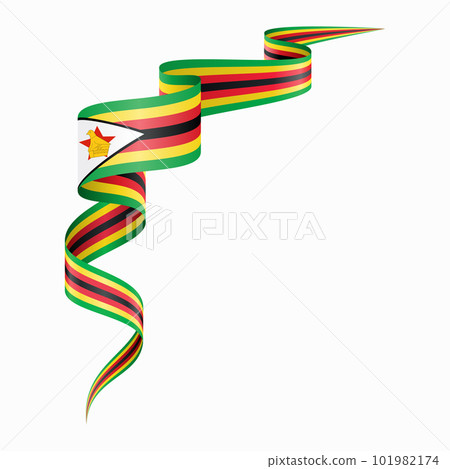 Zimbabwean flag wavy abstract background. Vector illustration. Zimbabwean flag wavy abstract background. Vector illustration. 101982174