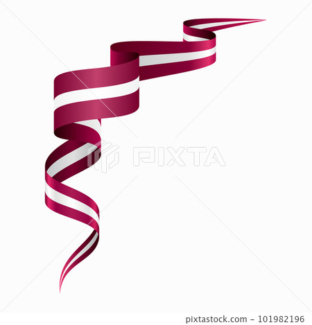 Latvian flag wavy abstract background. Vector illustration. 101982196
