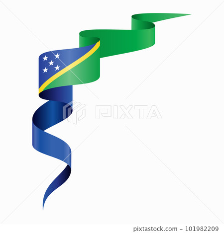 Solomon Islands flag wavy abstract background. Vector illustration. 101982209