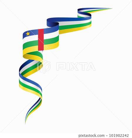 Central African Republic flag wavy abstract background. Vector illustration. Central African Republic flag wavy abstract background. Vector illustration. 101982242