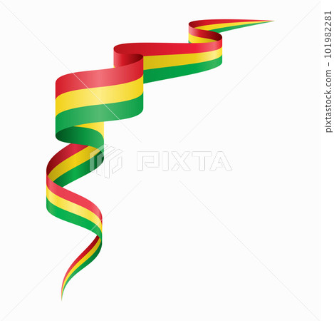 Bolivian flag wavy abstract background. Vector illustration. 101982281